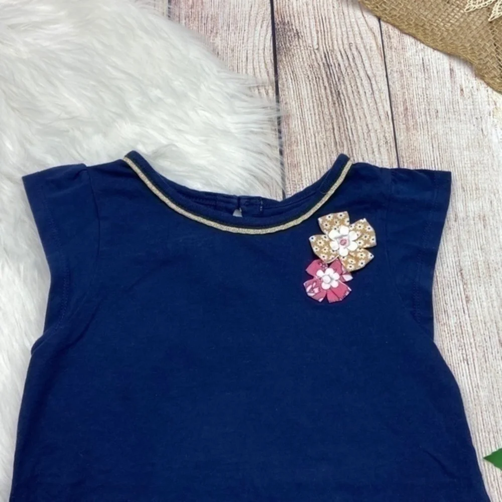 Carters Girls Cap Sleeve Top Size 5 Dark Blue
